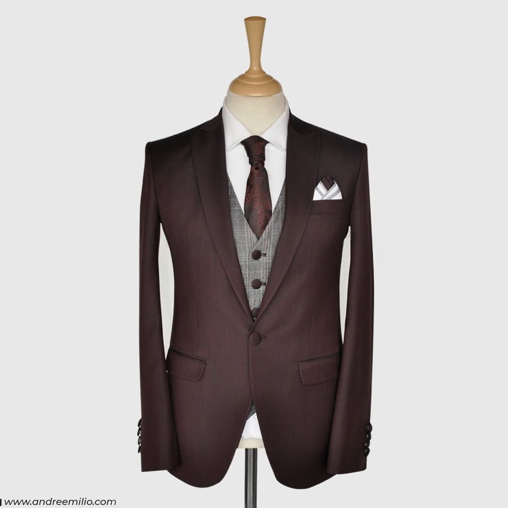 Crimson Colored 3 Piece Suit