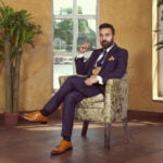 Purple Blue 3 Piece Suit