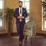 Purple Blue 3 Piece Suit