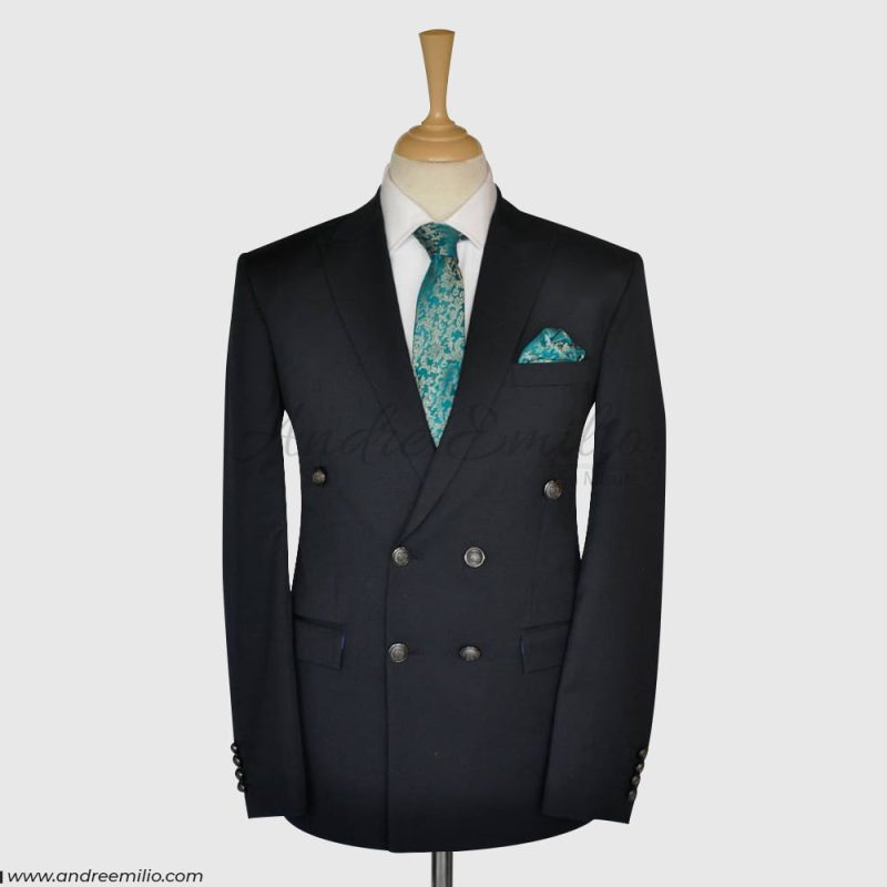 Black double breasted suit