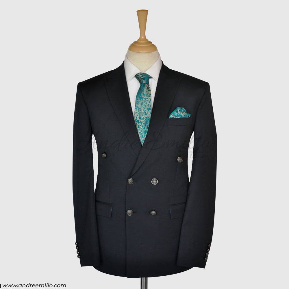 Black double breasted suit