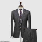 Modern Fit Charcoal Gray 3 Piece Suit