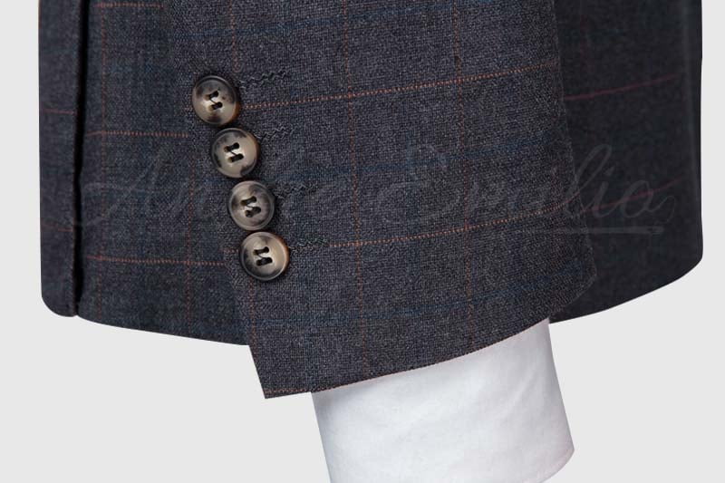 Steel Grey Double Breasted Suit