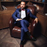 Navy Blue Tuxedo 3 Piece Suit