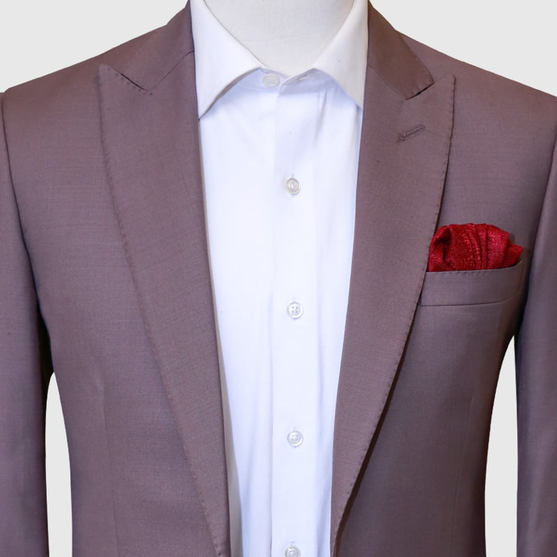 Slim Fit Cherry Pink 2 Piece Suit Front