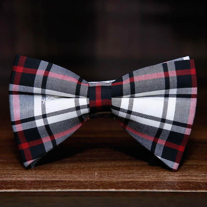 Red And Black Checked Bow Tie