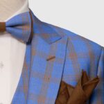 Blue Galen Checked 3 Piece Suit