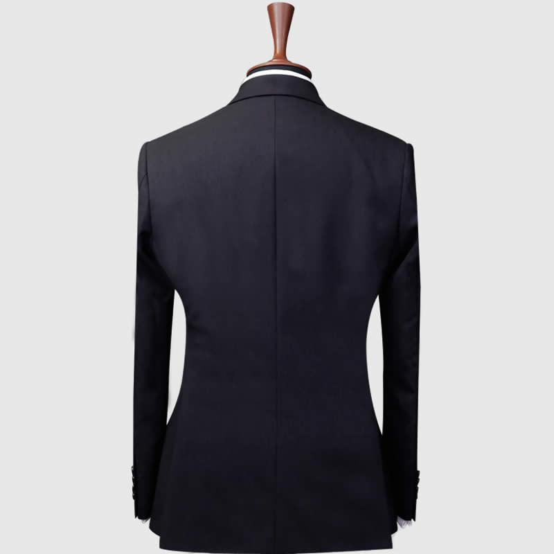 Navy Blue 3 Piece Suit Back
