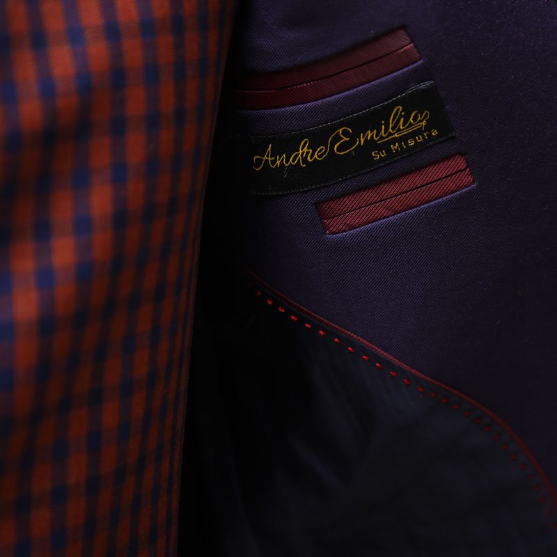 Purplish Blue 3 Piece Suit Inner