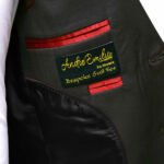 Red Tuxedo Wedding Suit For Men Close Up