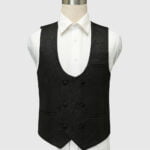 Black Textured Tuxedo Suit