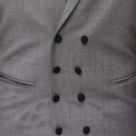 3 Piece Checked Black And Gray Suit
