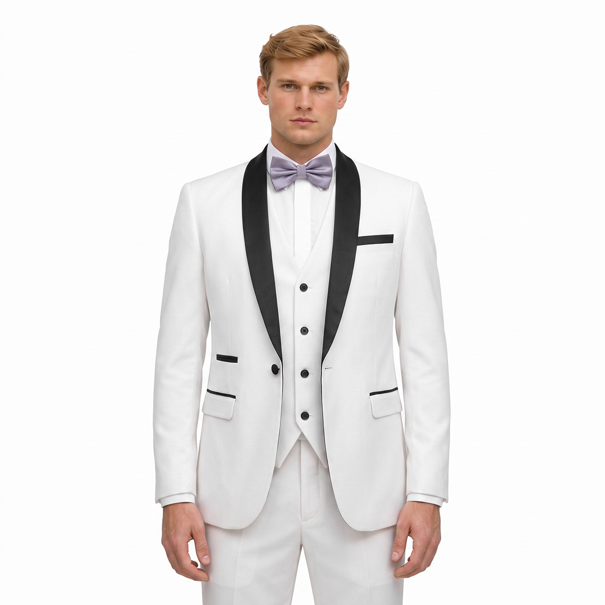 Andre Emilio White Tuxedo Suit