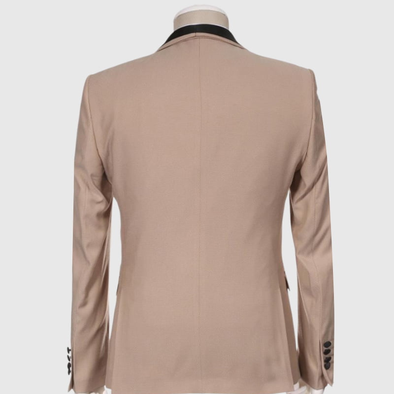 Light Camel Tuxedo Suit Back