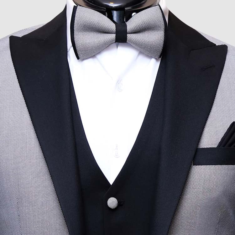 Mens Silver Tuxedo Suit Front