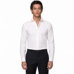 Custom Self Dotted White Texture Shirt