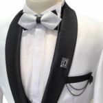 White Tuxedo With Black Lapel