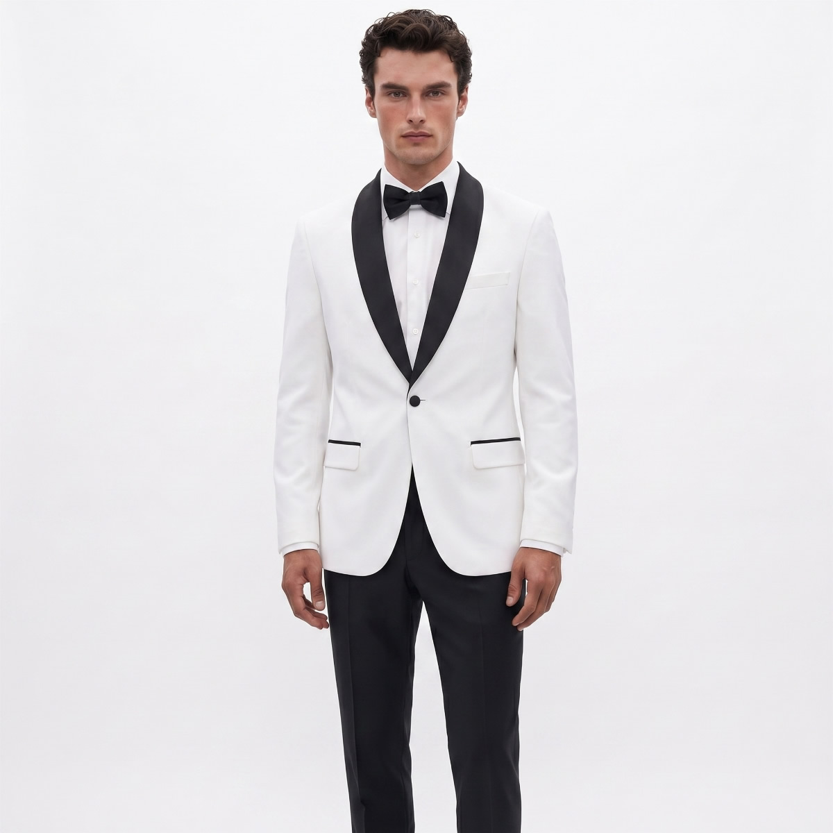 Andre Emilio Custom White Dinner Jacket For Men