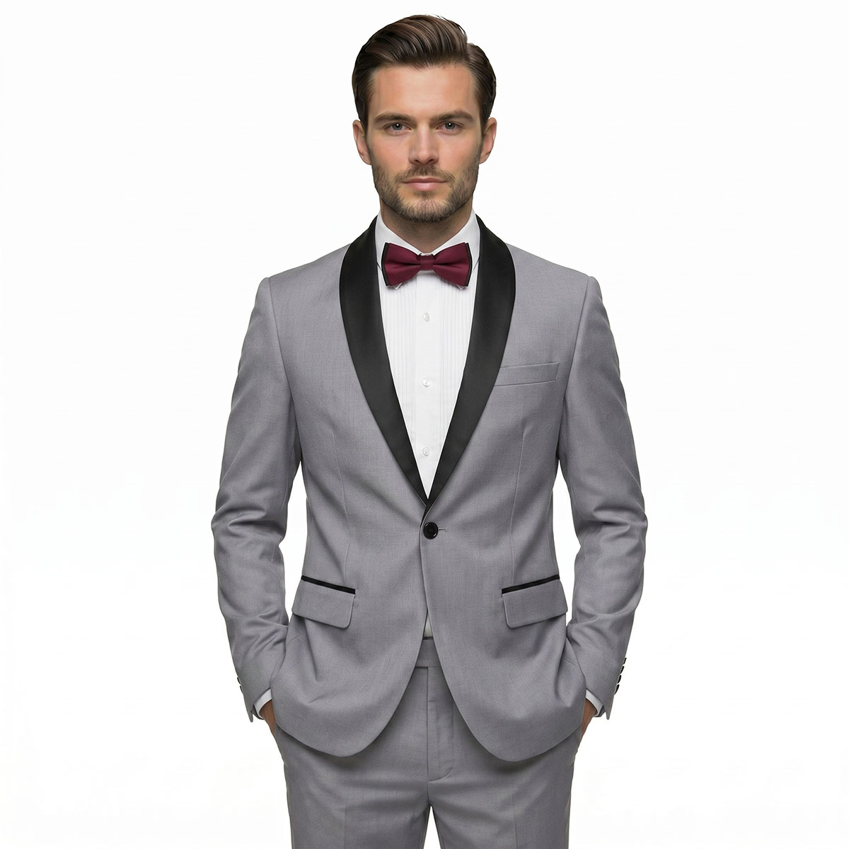 Andre Emilio Grey Dinner Jacket For Men