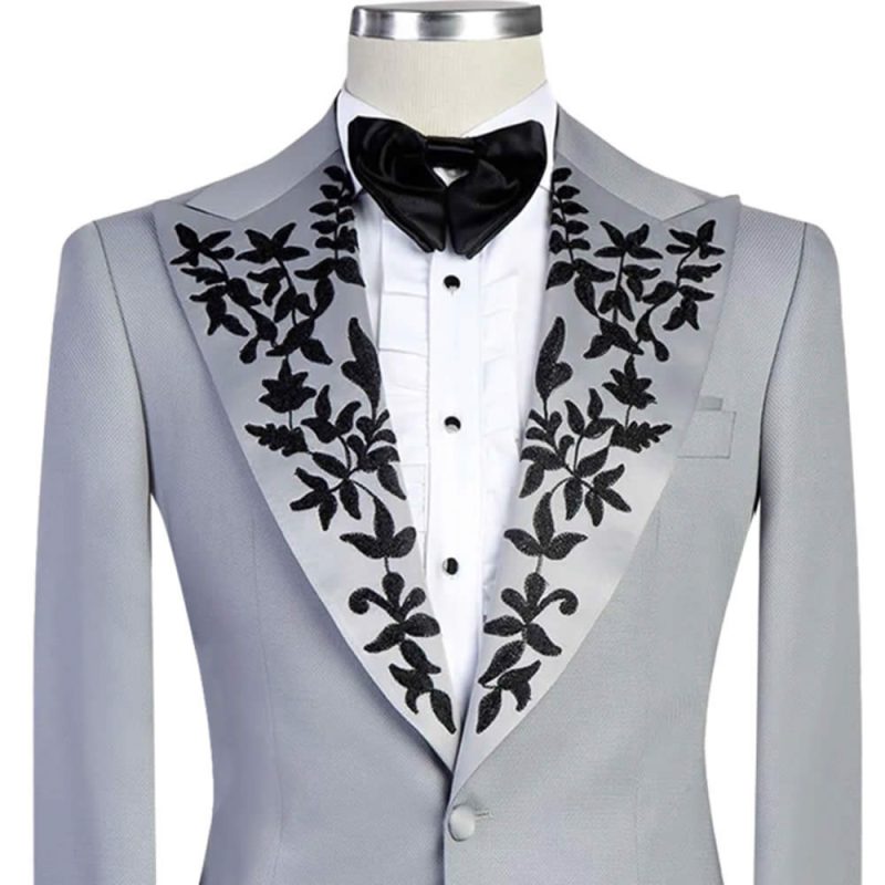Grey And Black Tuxedo Close Front