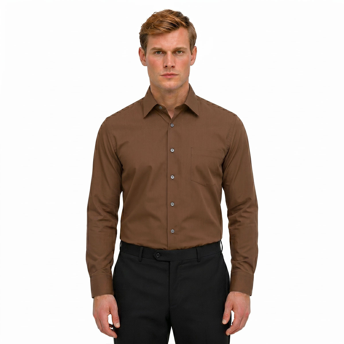 Andre Emilio Chocolate Brown Shirt For Men