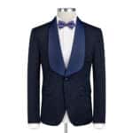 Dark Blue Textured Tuxedo