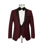 Men’s Maroon Tuxedo With Shawl Lapel