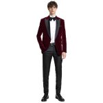 Red Velvet Tuxedo Jacket