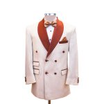 Ivory Tuxedo With Burnt Orange Lapel