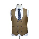 Blue Suit With Brown Vest