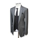 Grey Suit With Black Vest