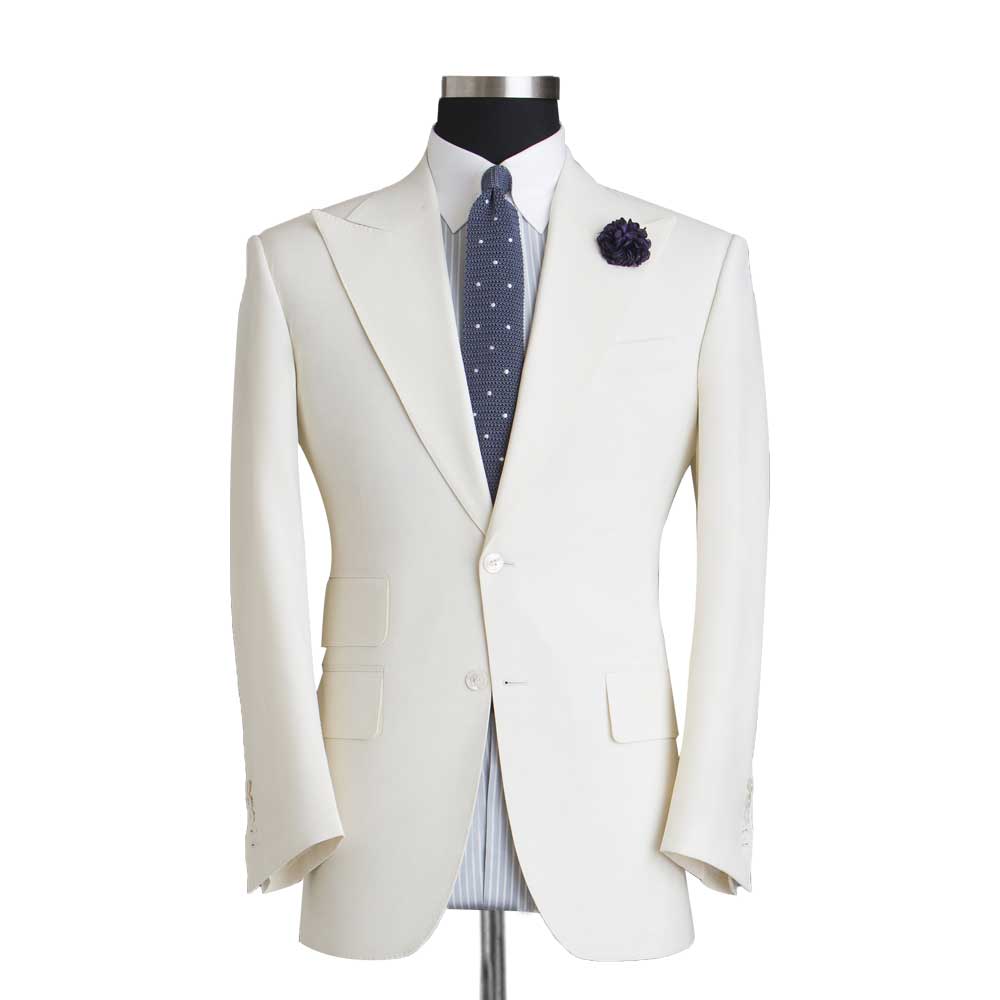 Ivory White Tuxedo Jacket