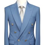 Sky Blue Double Breasted Suit