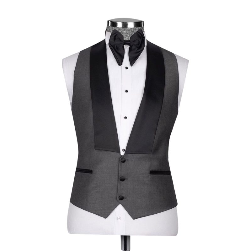 Dark Charcoal Tuxedo Waistcoat