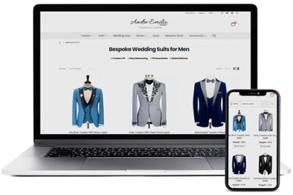 Step-by-Step Process for Custom Suits Online by Andre Emilio 1 Visit The Andre Emilio Website