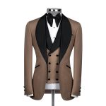 Brown Tuxedo With Black Lapel