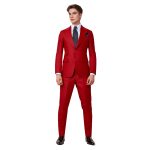 Red Two Piece Suit For Men
