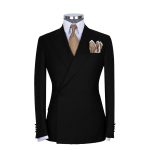 Andre Emilio Black Double Breasted Single Button Jacket