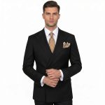Andre Emilio Black Double Breasted Single Button Jacket