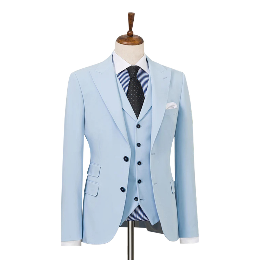Pastel Blue Suit For Men