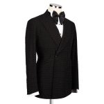 Black Tuxedo With Stone Embroidered