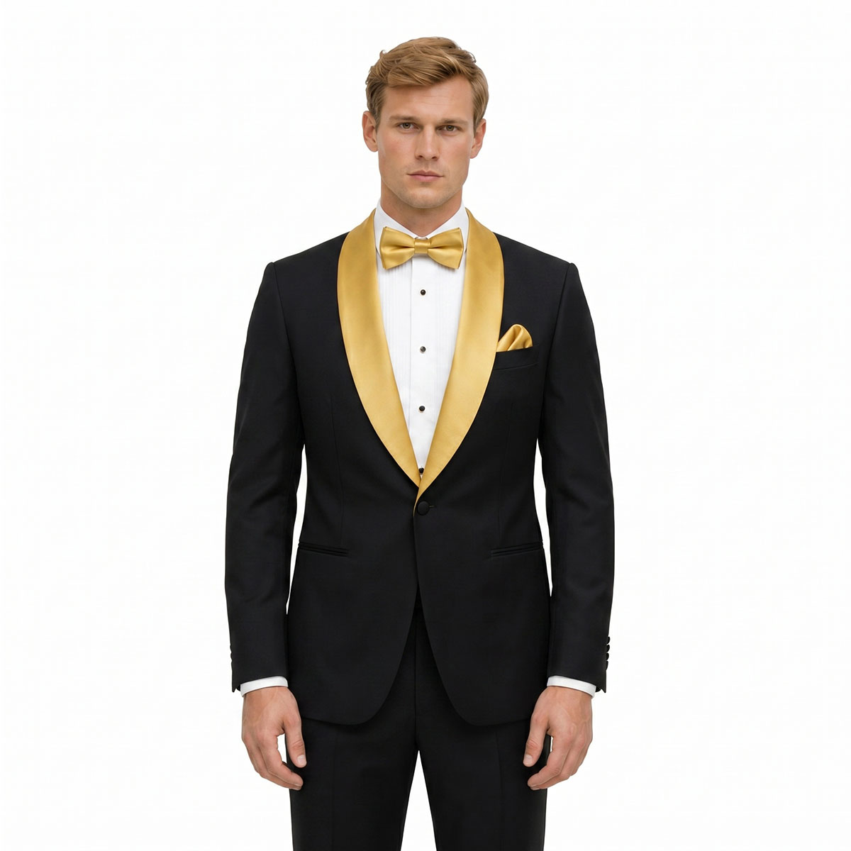 Andre Emilio Custom Black And Gold Dinner Jacket