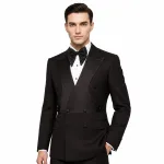 Black Satin Layered Tuxedo