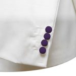 Custom White And Purple Tuxedo For Men
