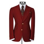 Burgundy Three Piece Suit