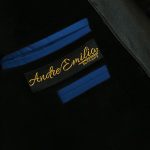 Custom Made Black Tuxedo With Navy Blue Lapel For Men