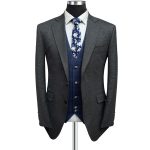 Charcoal Grey Suit With Navy Vest