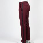 Custom Made Burgundy Tuxedo With Black Lapel For Men