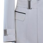 Custom Made White Shawl Lapel Tuxedo With Buckle Closure For Men