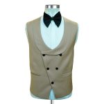 Custom Ivory And Beige Tuxedo For Men